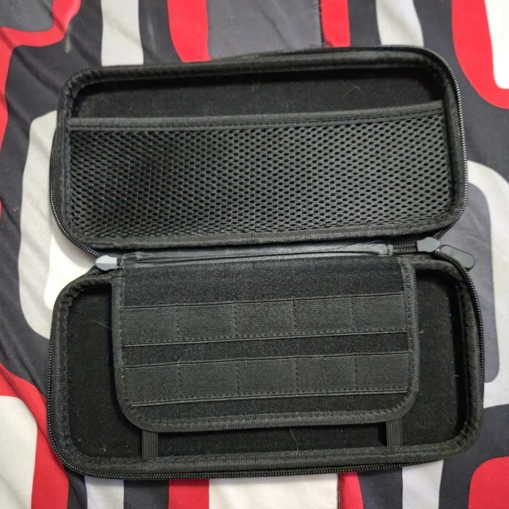 Cartoon Print Handheld Console Case - Black and Red